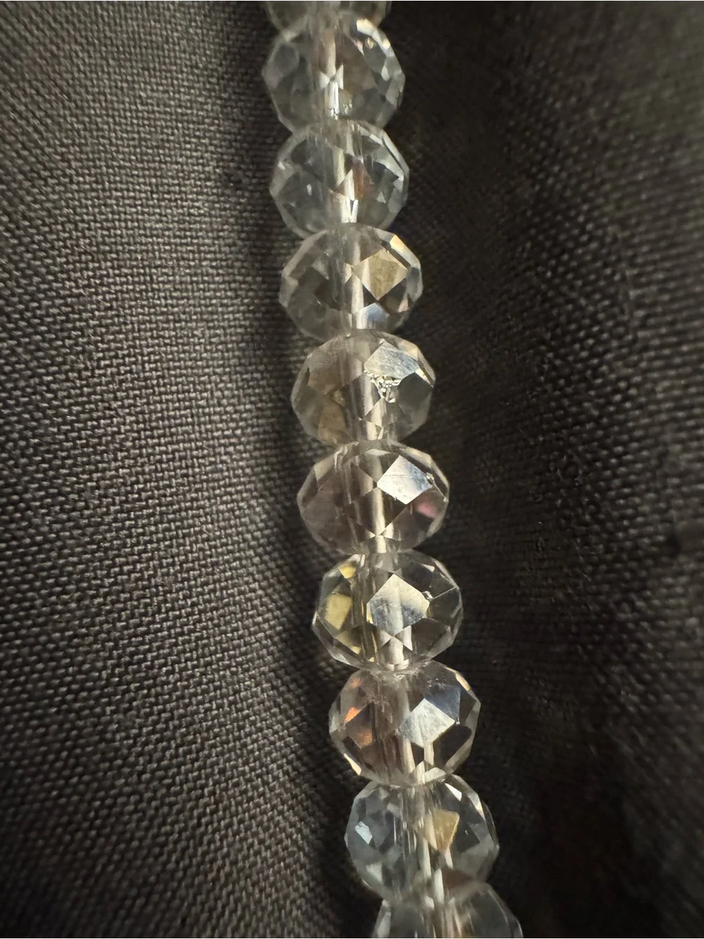 Vintage Aurora Borealis Crystal Angel Necklace Silver Tone